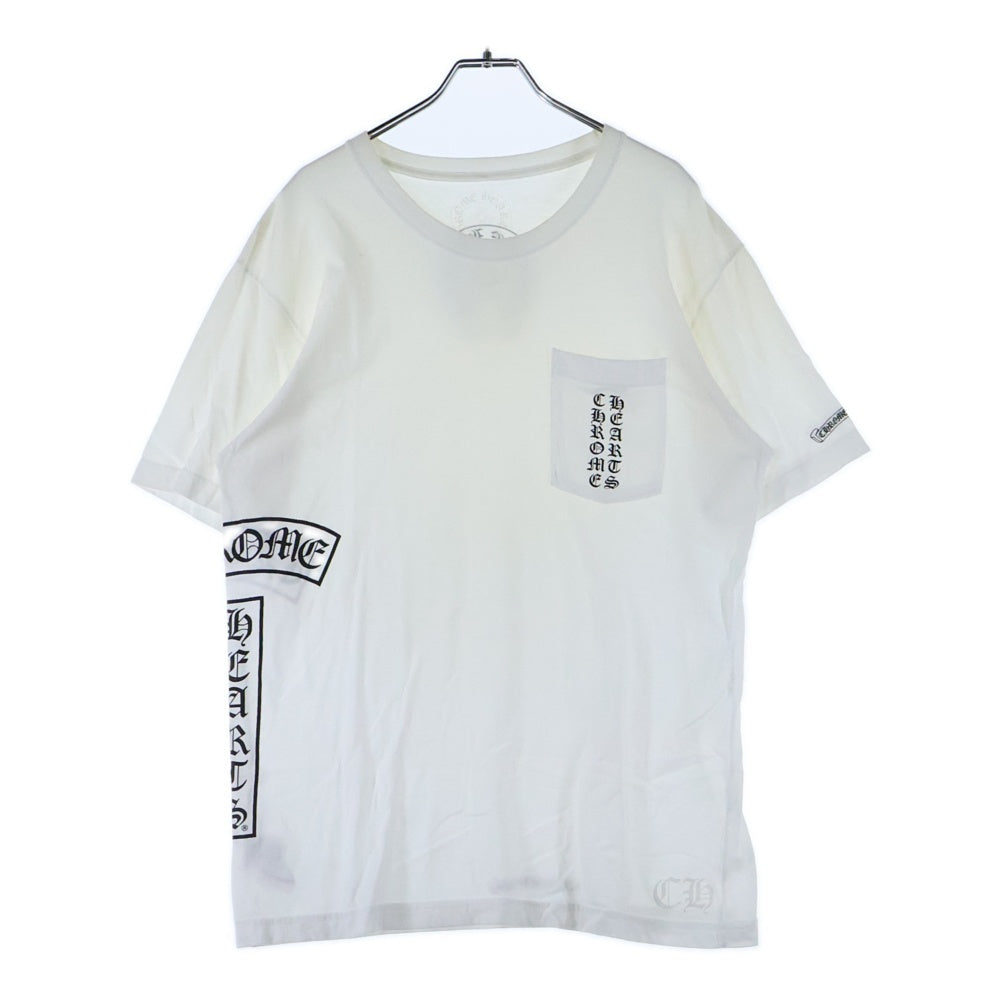 CHROME HEARTS(クロムハーツ) Side Logo Tee サイドロゴ ヴァーティカルロゴTシャツ 半袖Tシャツ ホワイト
