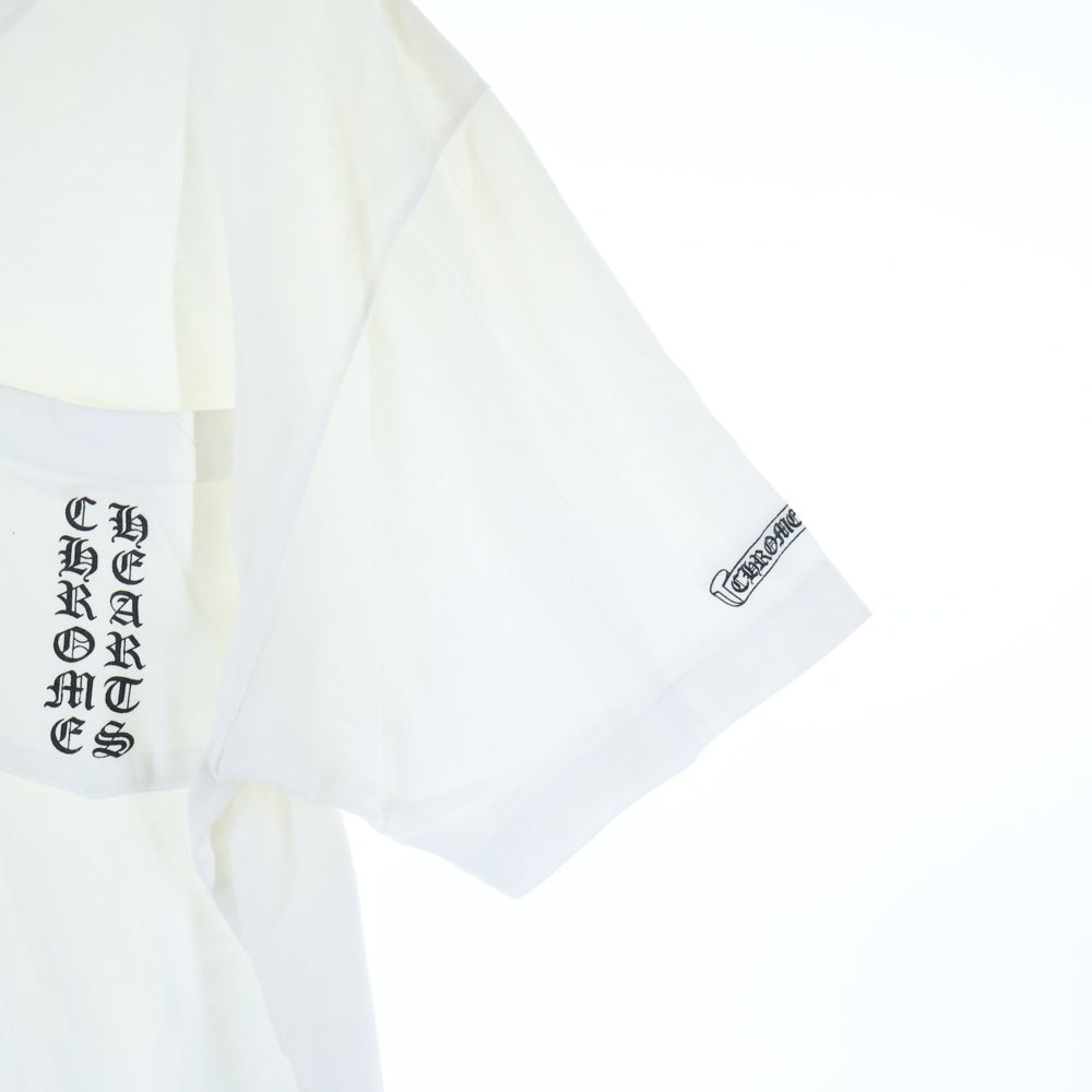 CHROME HEARTS(クロムハーツ) Side Logo Tee サイドロゴ ヴァーティカルロゴTシャツ 半袖Tシャツ ホワイト