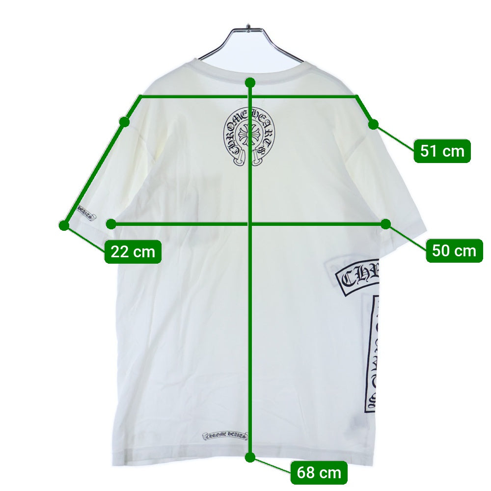 CHROME HEARTS(クロムハーツ) Side Logo Tee サイドロゴ ヴァーティカルロゴTシャツ 半袖Tシャツ ホワイト