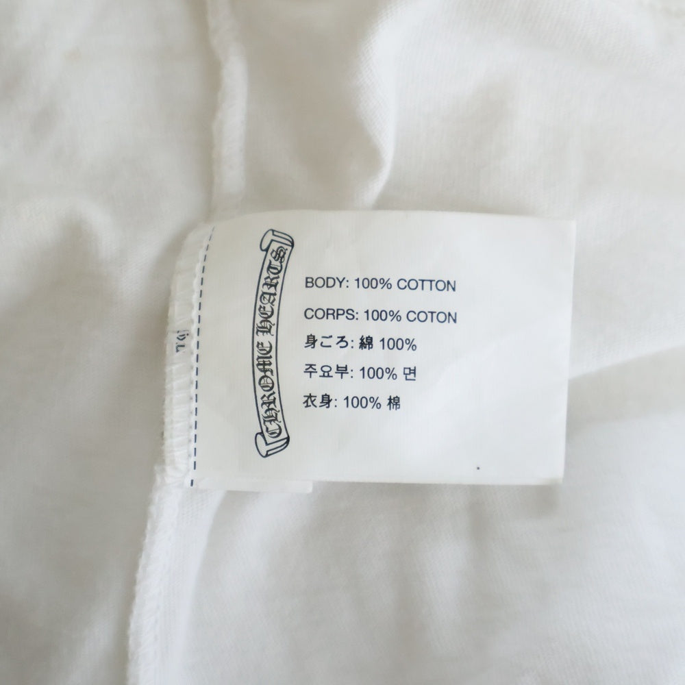 CHROME HEARTS(クロムハーツ) Gradient Logo Horseshoe L/S Tee ネックロゴ グラデーションプリント ロングスリーブ 長袖Tシャツ ホワイト