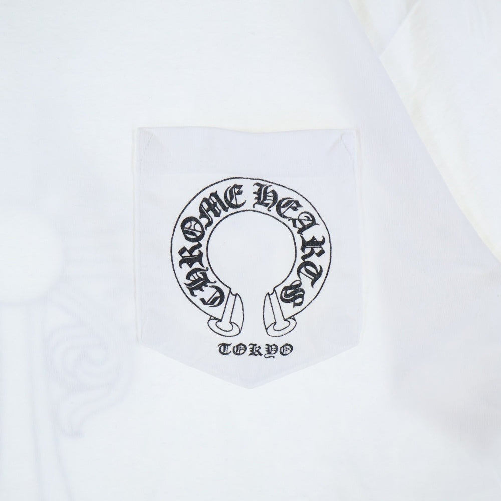CHROME HEARTS(クロムハーツ) OLD バック フローラルクロスプリント 半袖Tシャツ ホワイト
