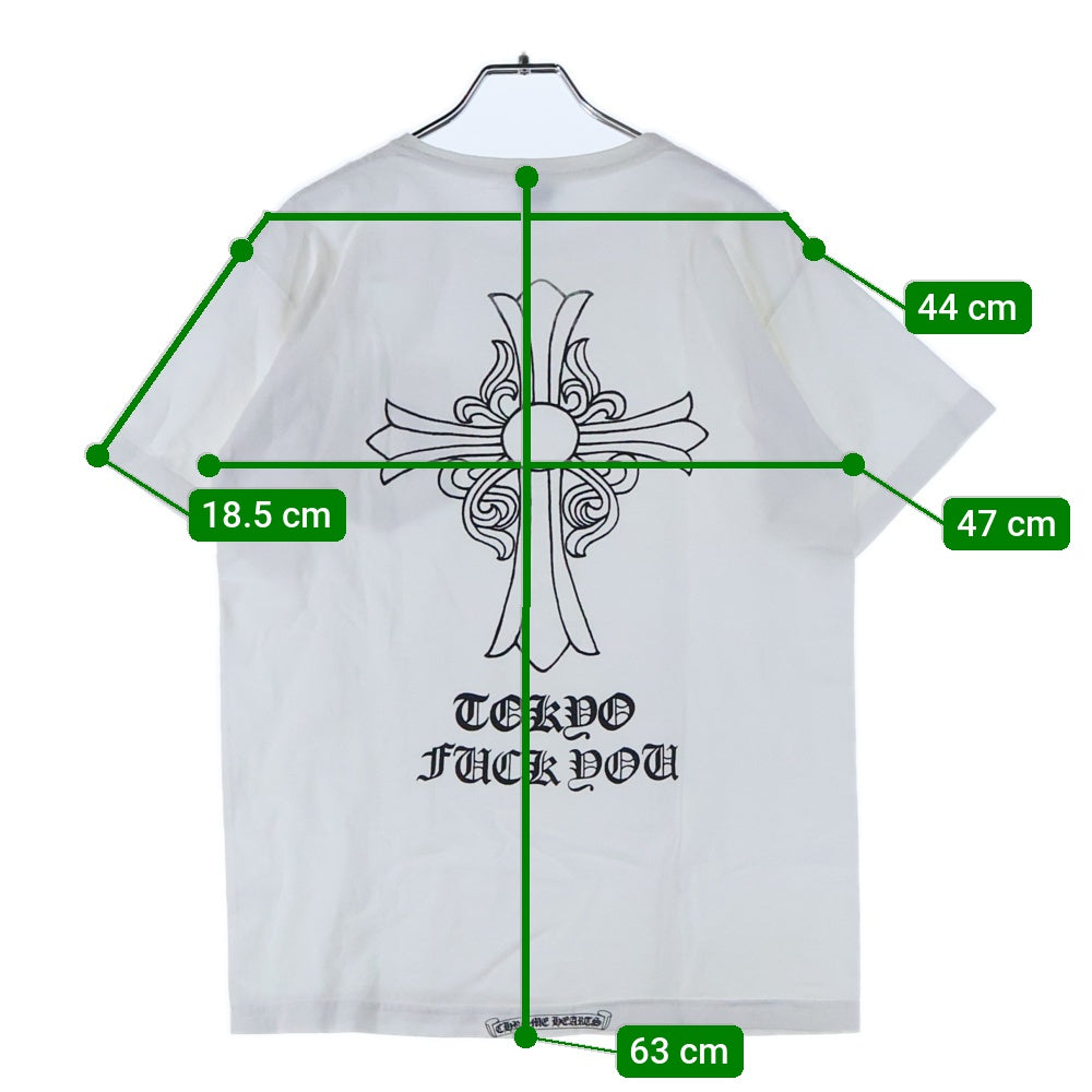 CHROME HEARTS(クロムハーツ) OLD バック フローラルクロスプリント 半袖Tシャツ ホワイト