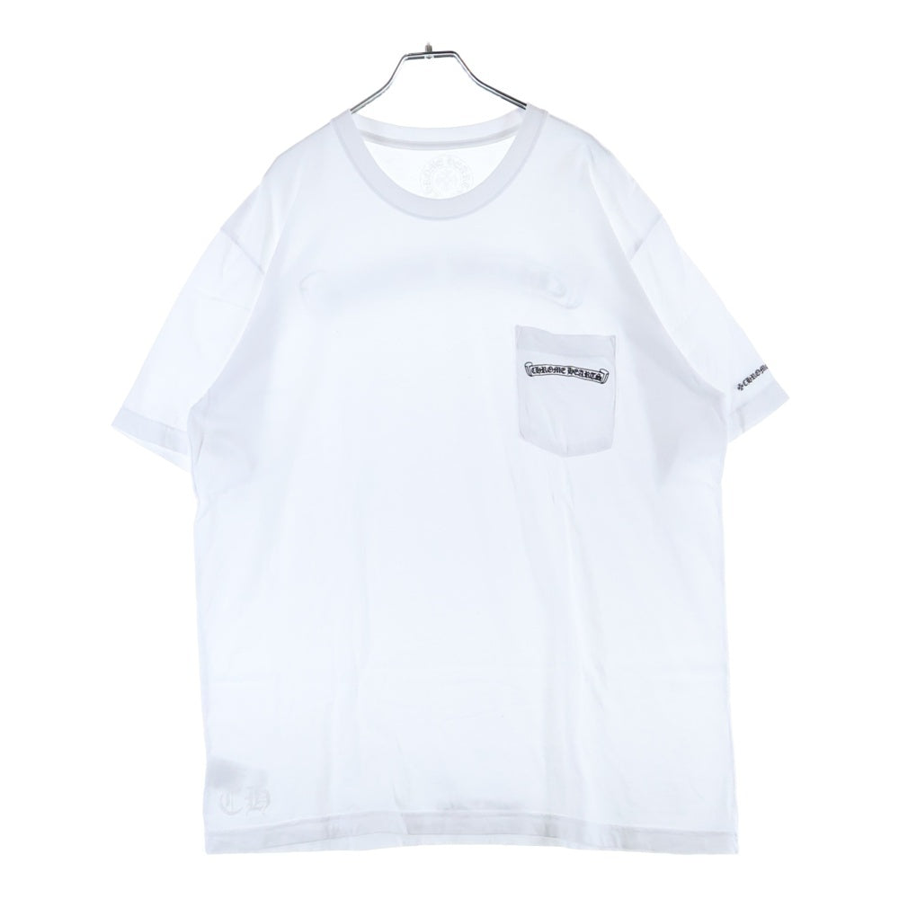 CHROME HEARTS(クロムハーツ) CH T-SHRT 1 スクロールラベルバックプリント半袖Tシャツカットソー ホワイト