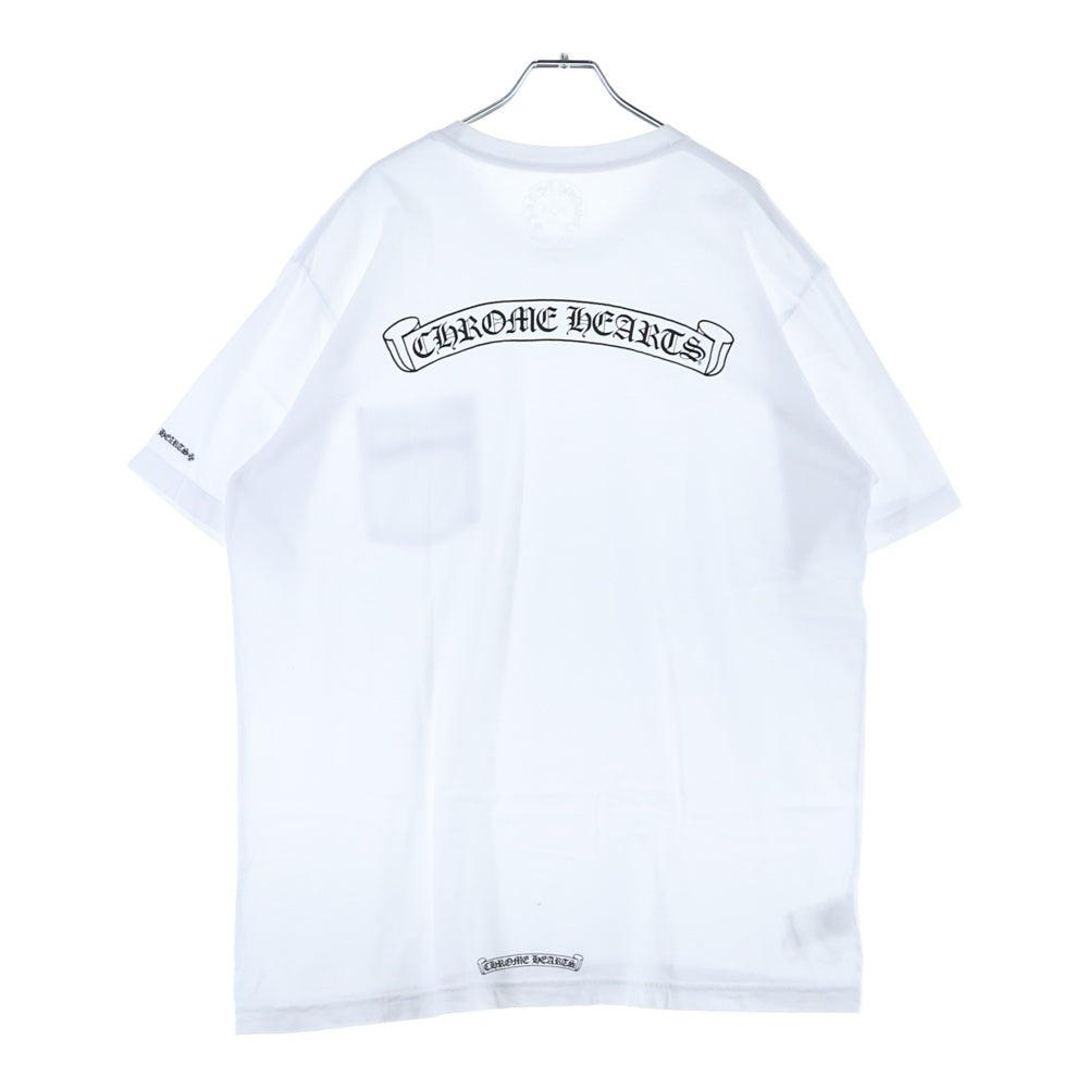 CHROME HEARTS(クロムハーツ) CH T-SHRT 1 スクロールラベルバックプリント半袖Tシャツカットソー ホワイト