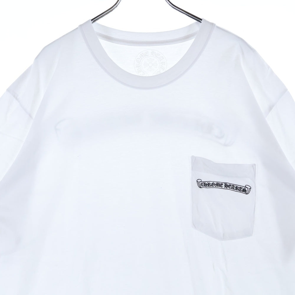 CHROME HEARTS(クロムハーツ) CH T-SHRT 1 スクロールラベルバックプリント半袖Tシャツカットソー ホワイト