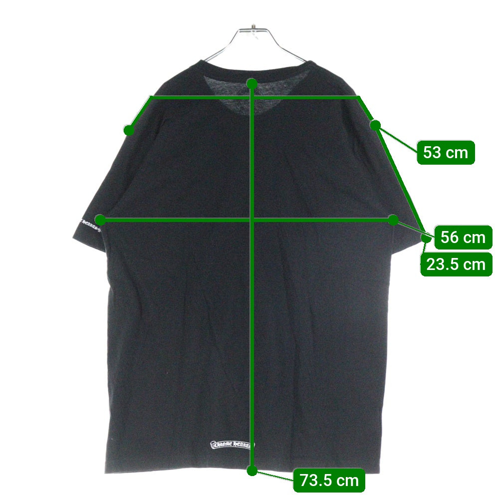 CHROME HEARTS(クロムハーツ) NECK LOGO S/S TEE ネックロゴプリント 半袖Tシャツ カットソー ブラック