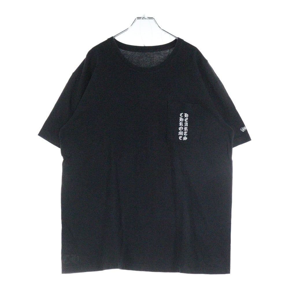 CHROME HEARTS(クロムハーツ) Osaka Scroll Label Logo Tee 大阪限定 大阪スクロールラベルロゴ ポケット付き 半袖Tシャツ ブラック