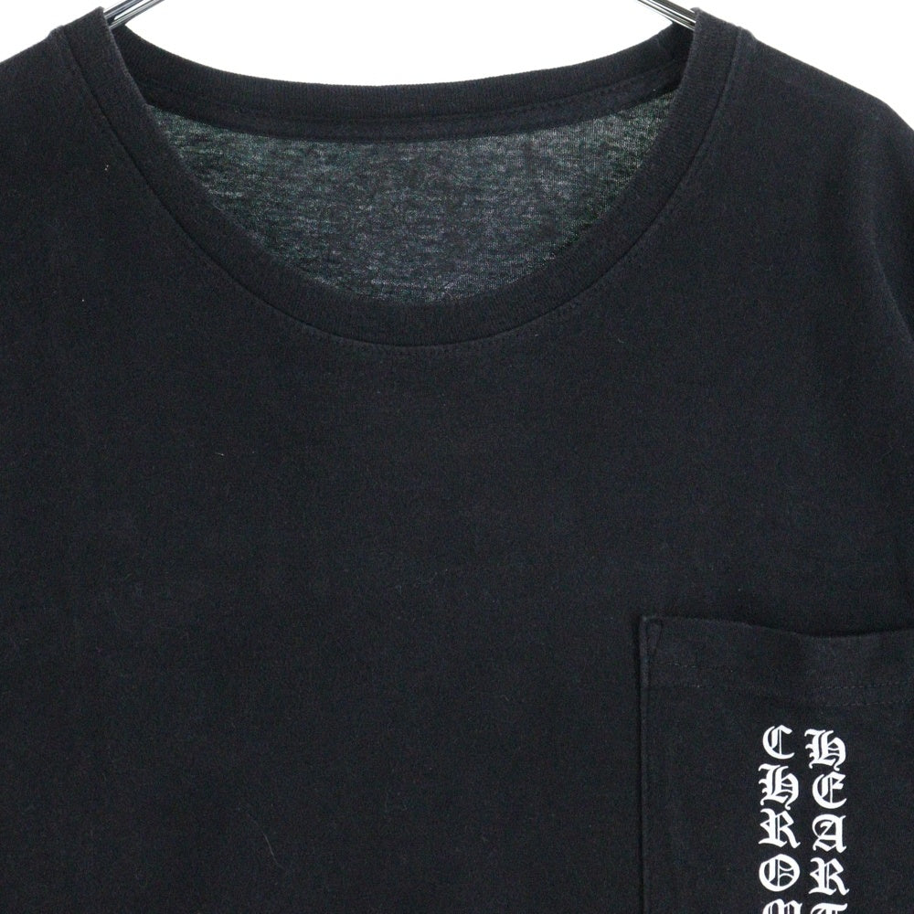 CHROME HEARTS(クロムハーツ) Osaka Scroll Label Logo Tee 大阪限定 大阪スクロールラベルロゴ ポケット付き 半袖Tシャツ ブラック