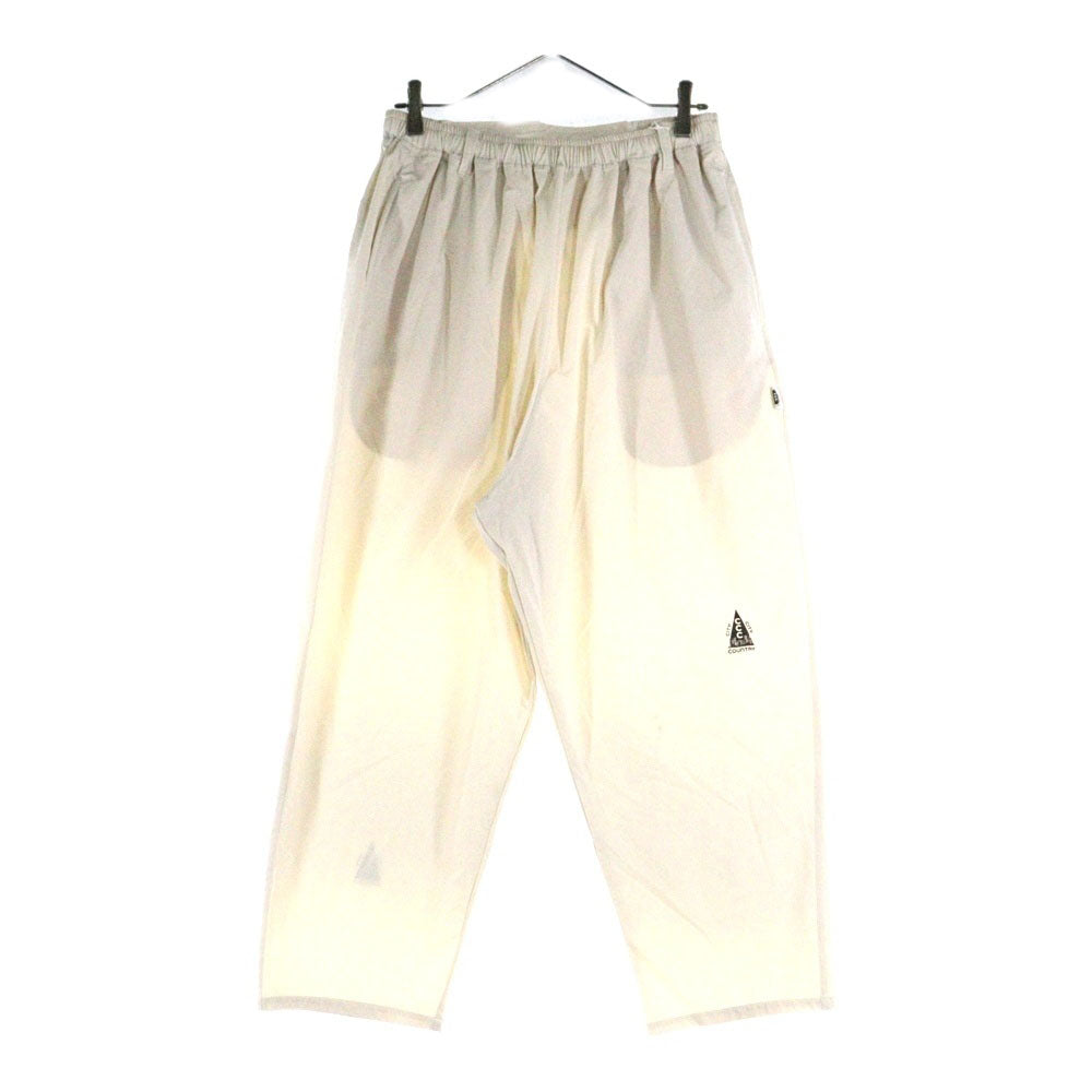 CITY COUNTRY CITY(シティーカントリーシティー) STRETCH PANTS ロゴプリント ナイロン イージーパンツ ベージュ CCC-253P002