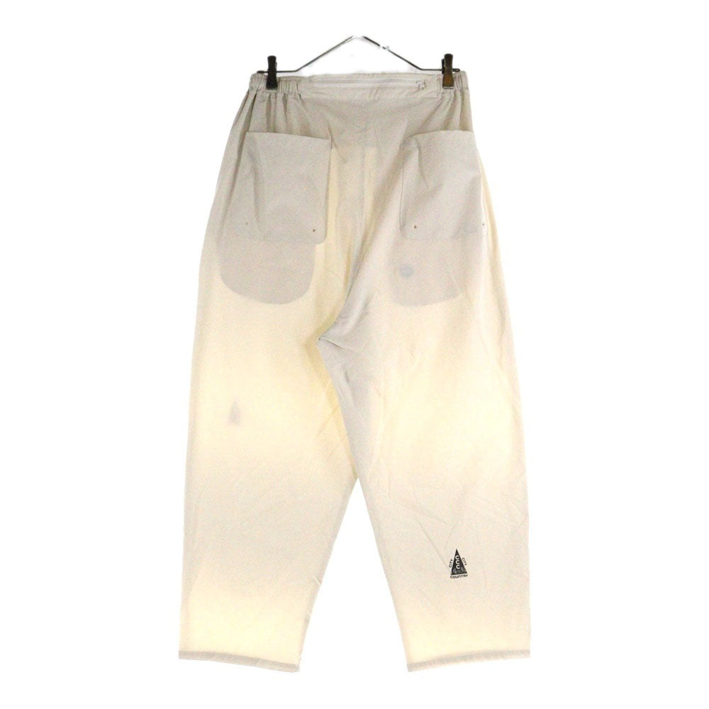 CITY COUNTRY CITY(シティーカントリーシティー) STRETCH PANTS ロゴプリント ナイロン イージーパンツ ベージュ CCC-253P002