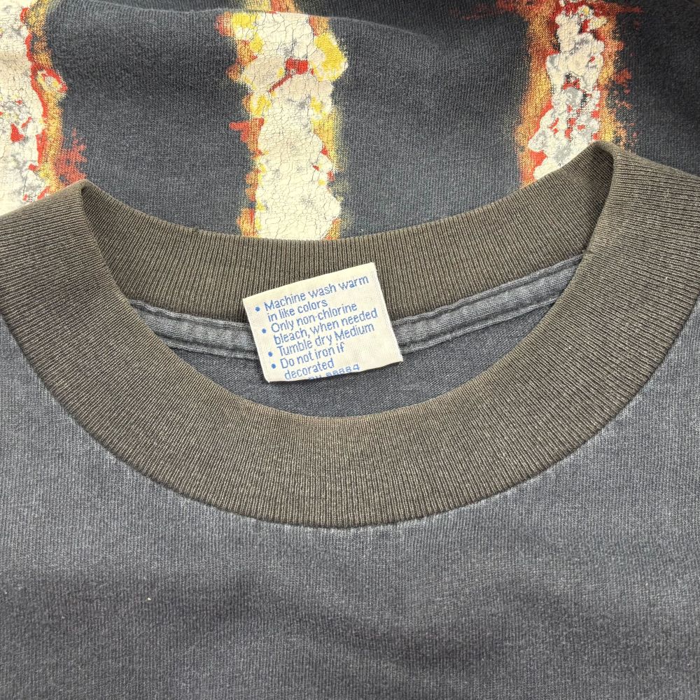VINTAGE(ヴィンテージ) 90S NINE INCH NAILS THE DOWNWARD SPIRAL SHREDDER ナインインチネイルズ ダウンワードスパイラル シュレッダー 両面プリント半袖Tシャツ ブラック