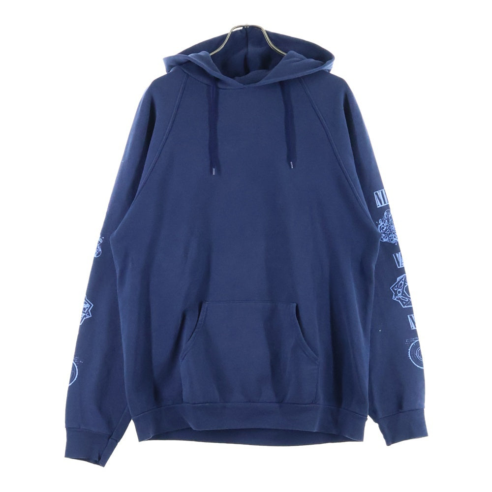 VINTAGE(ヴィンテージ) 90S NIRVANA KURT COBAIN MEMORIAL BOOTLEG ニルヴァーナ カートコバーン 追悼 ブートレグ プルオーバー パーカー ネイビー