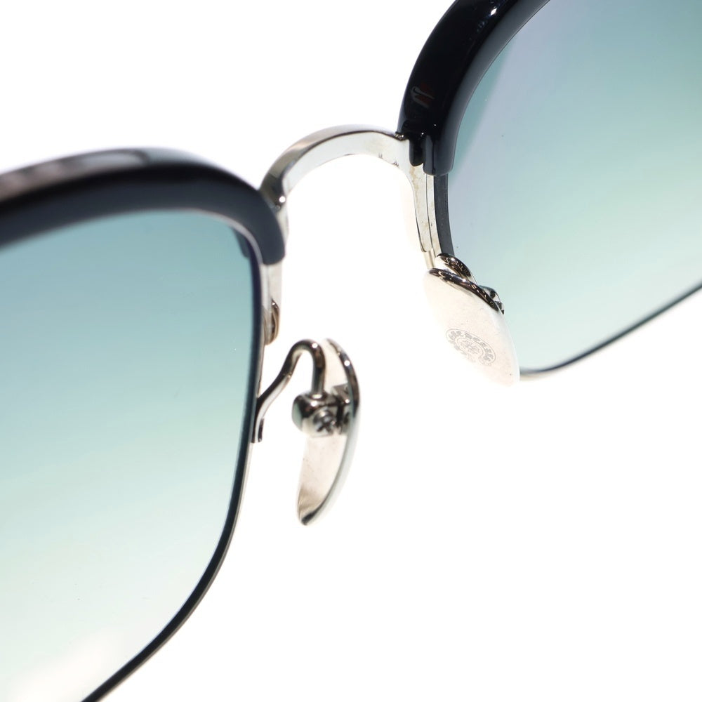 CHROME HEARTS(クロムハーツ) VERTICAL SMILE I サイドエタニティハーフリム サングラス メガネ ブラック/シルバー※度有り