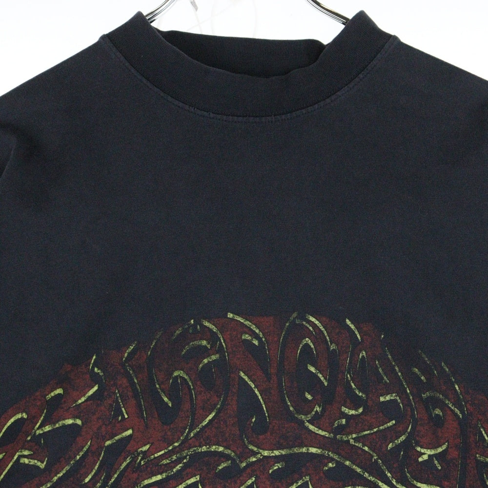 BALENCIAGA(バレンシアガ) 23AW Off Shore Oversized T-shirt ヴィンテージ加工 オーバーサイズド 半袖Tシャツ チャコールグレー 739028 TPVM8