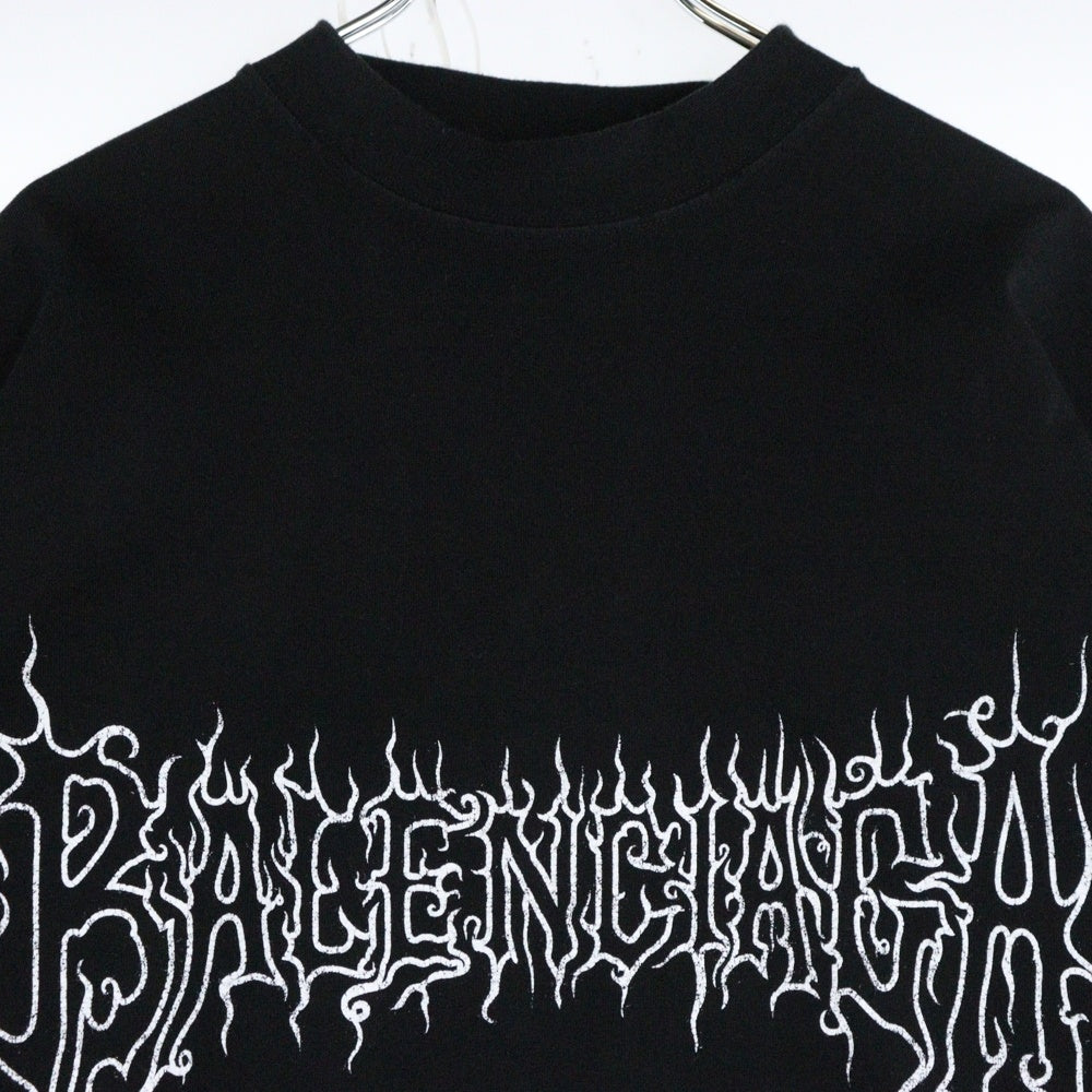 BALENCIAGA(バレンシアガ) 24SS 739028 TPVN5 ダークウェブオーバーサイズ半袖Tシャツ ブラック
