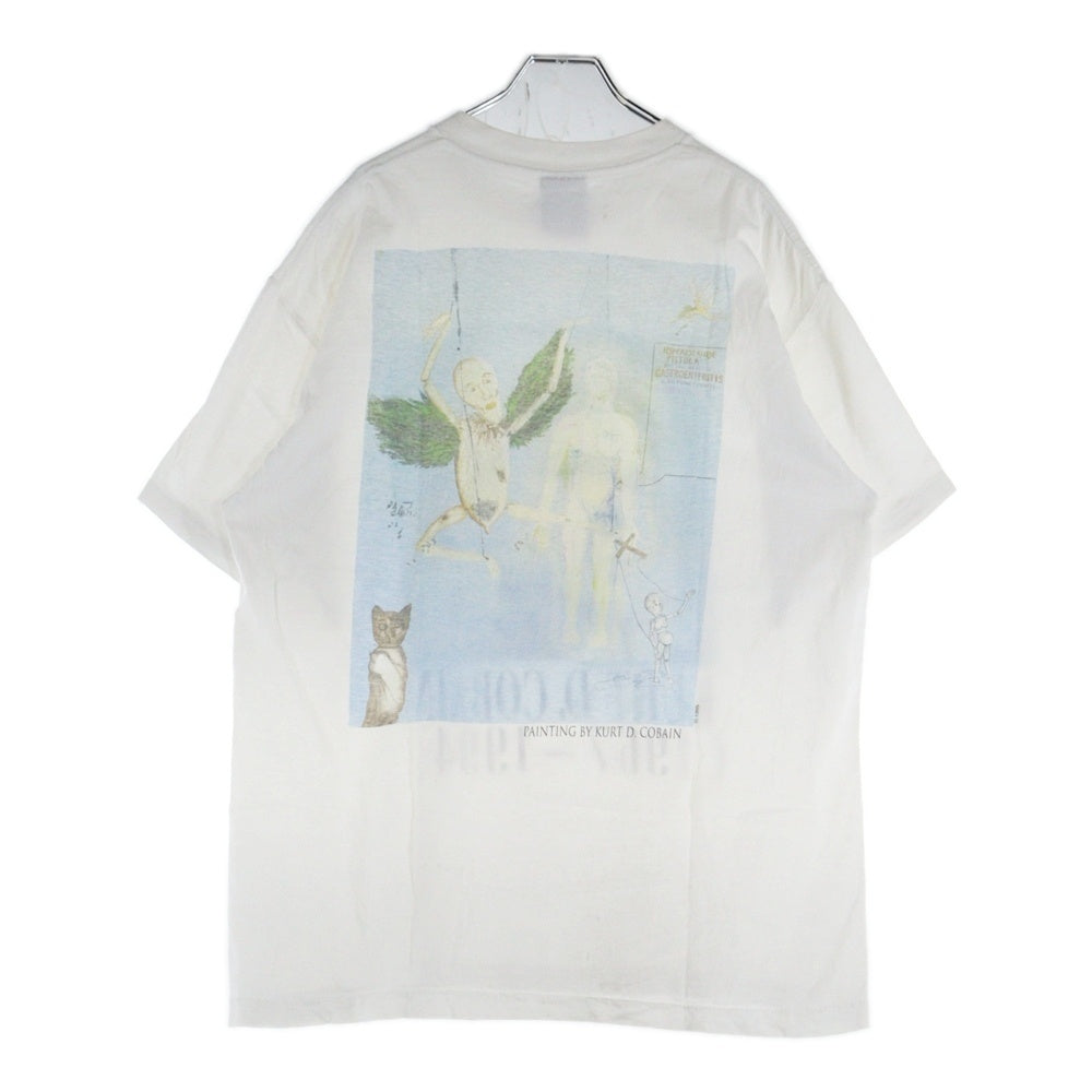 VINTAGE(ヴィンテージ) 90s NIRVANA KURT COBAIN MEMORIAL ADULT TEE ニルヴァーナ カートコバーン 追悼両面プリント半袖Tシャツ カットソー ホワイト