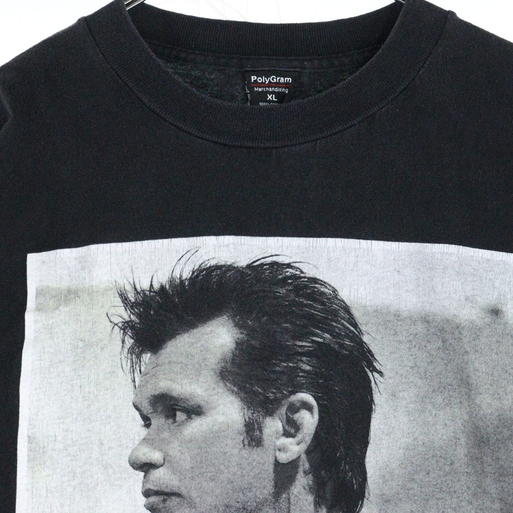 VINTAGE(ヴィンテージ) 90s PolyGram Label TEE フロントプリント半袖Tシャツ カットソー ブラック