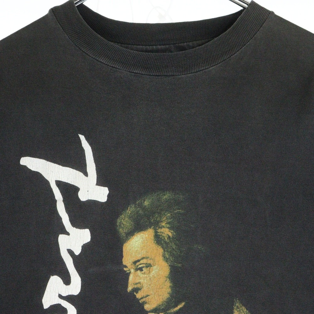 VINTAGE(ヴィンテージ) 90s Mozart TEE フロントプリント半袖Tシャツ カットソー ブラック