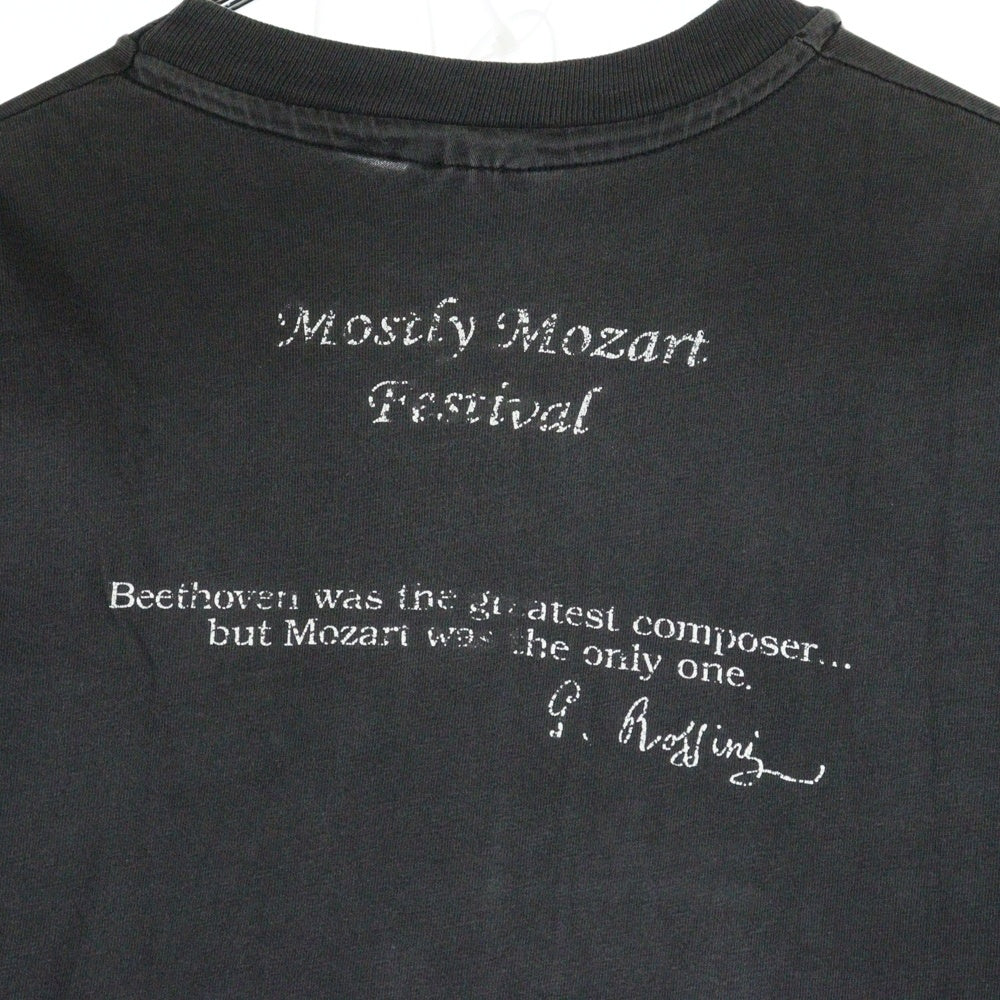 VINTAGE(ヴィンテージ) 90s Mozart TEE フロントプリント半袖Tシャツ カットソー ブラック