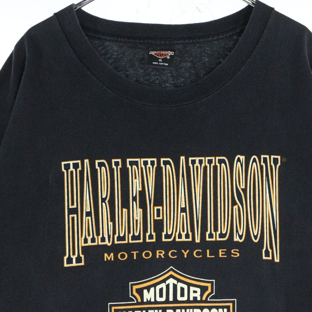 HARLEY DAVIDSON(ハーレーダビッドソン) 90s MOTOR CYCLES 両面プリント半袖Tシャツ カットソー ブラック
