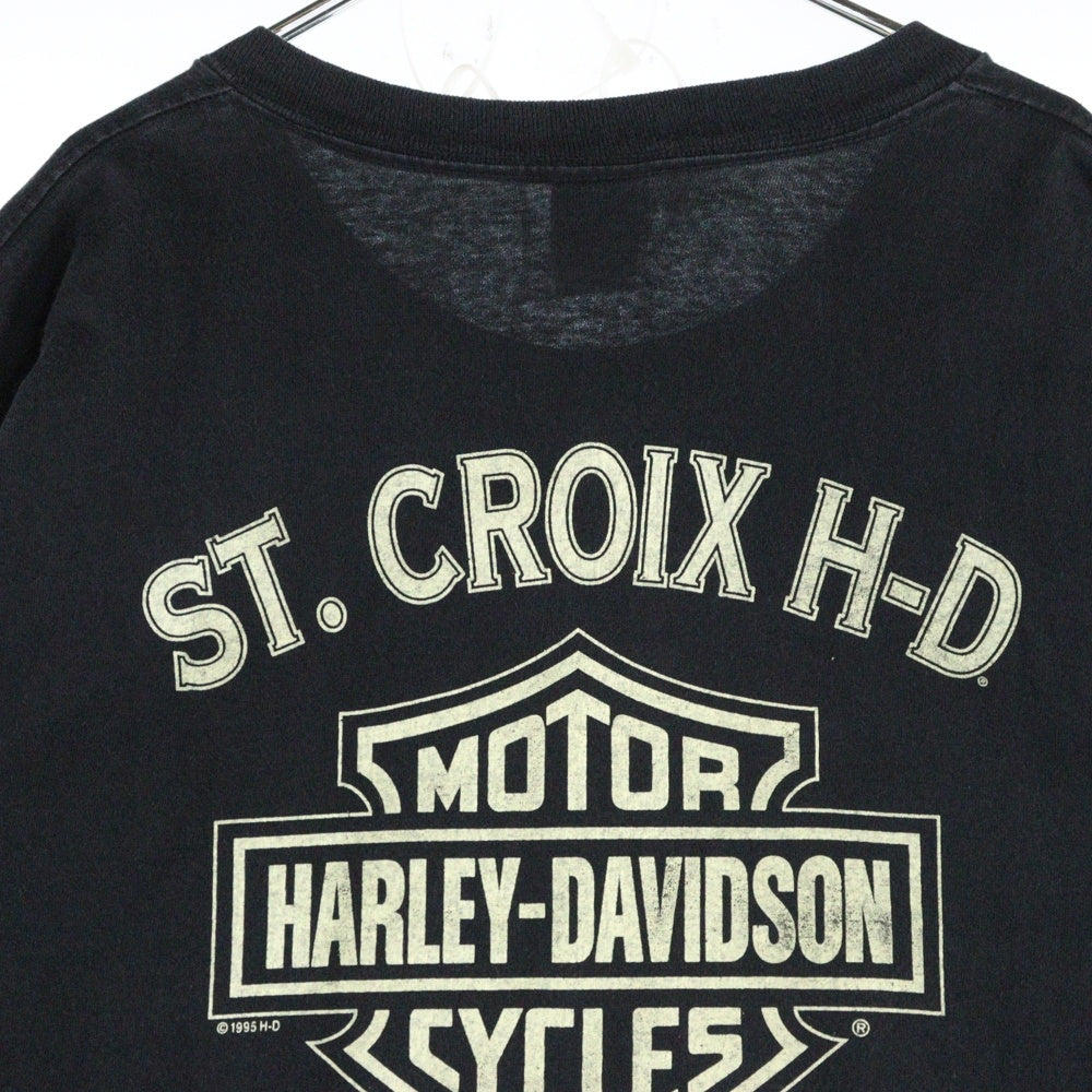 HARLEY DAVIDSON(ハーレーダビッドソン) 90s MOTOR CYCLES 両面プリント半袖Tシャツ カットソー ブラック
