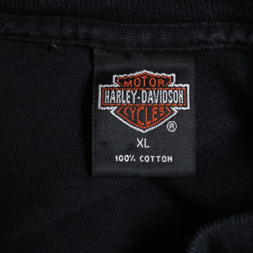 HARLEY DAVIDSON(ハーレーダビッドソン) 90s MOTOR CYCLES 両面プリント半袖Tシャツ カットソー ブラック