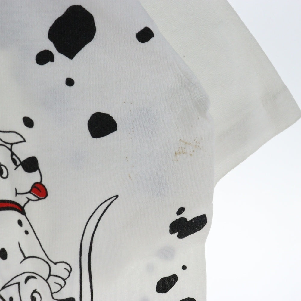 VINTAGE(ヴィンテージ) 90s Disneyディズニー 101匹わんちゃん 総柄 両面プリント半袖Tシャツ カットソー ホワイト