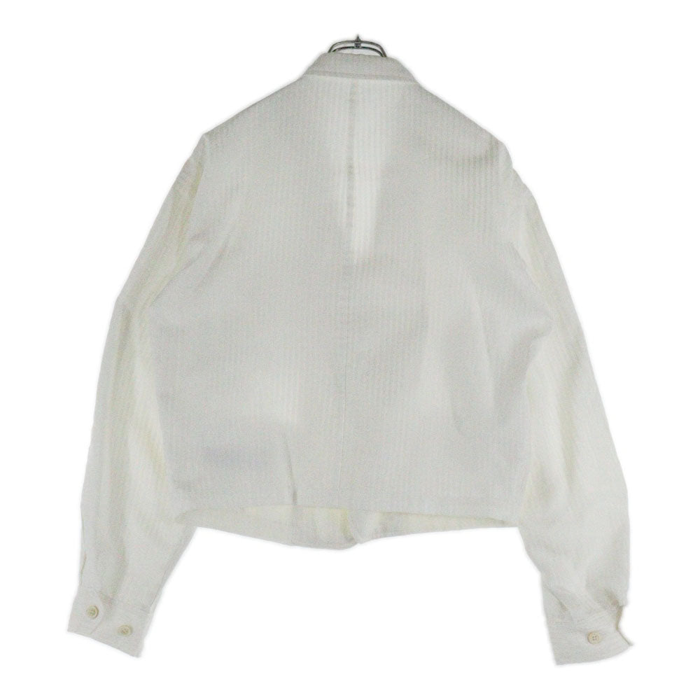 COMME des GARCONS HOMME PLUS(コムデギャルソンオムプリュス) 3B ストライプ ショート丈テーラードジャケット アイボリー