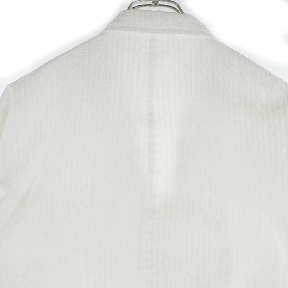 COMME des GARCONS HOMME PLUS(コムデギャルソンオムプリュス) 3B ストライプ ショート丈テーラードジャケット アイボリー