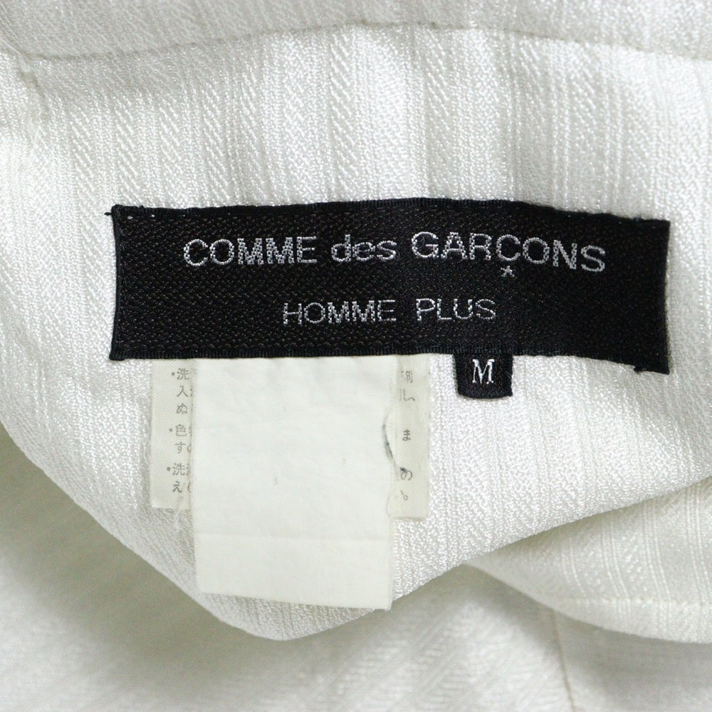 COMME des GARCONS HOMME PLUS(コムデギャルソンオムプリュス) 3B ストライプ ショート丈テーラードジャケット アイボリー