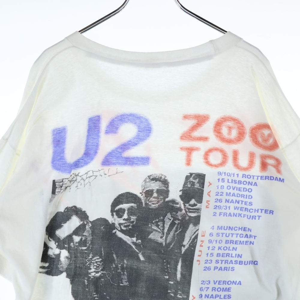 VINTAGE(ヴィンテージ) 90S U2 ZOOROPA 93 両面プリント 半袖Tシャツ ホワイト