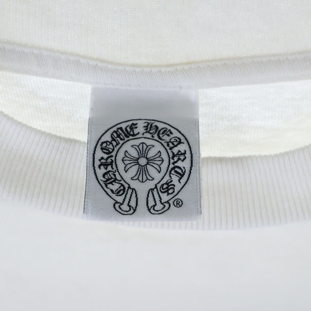 CHROME HEARTS(クロムハーツ) OLD AMERICAN FLAG TEE オールド アメリカンフラッグTシャツ 星条旗 ホースシュープリント 半袖カットソー ホワイト