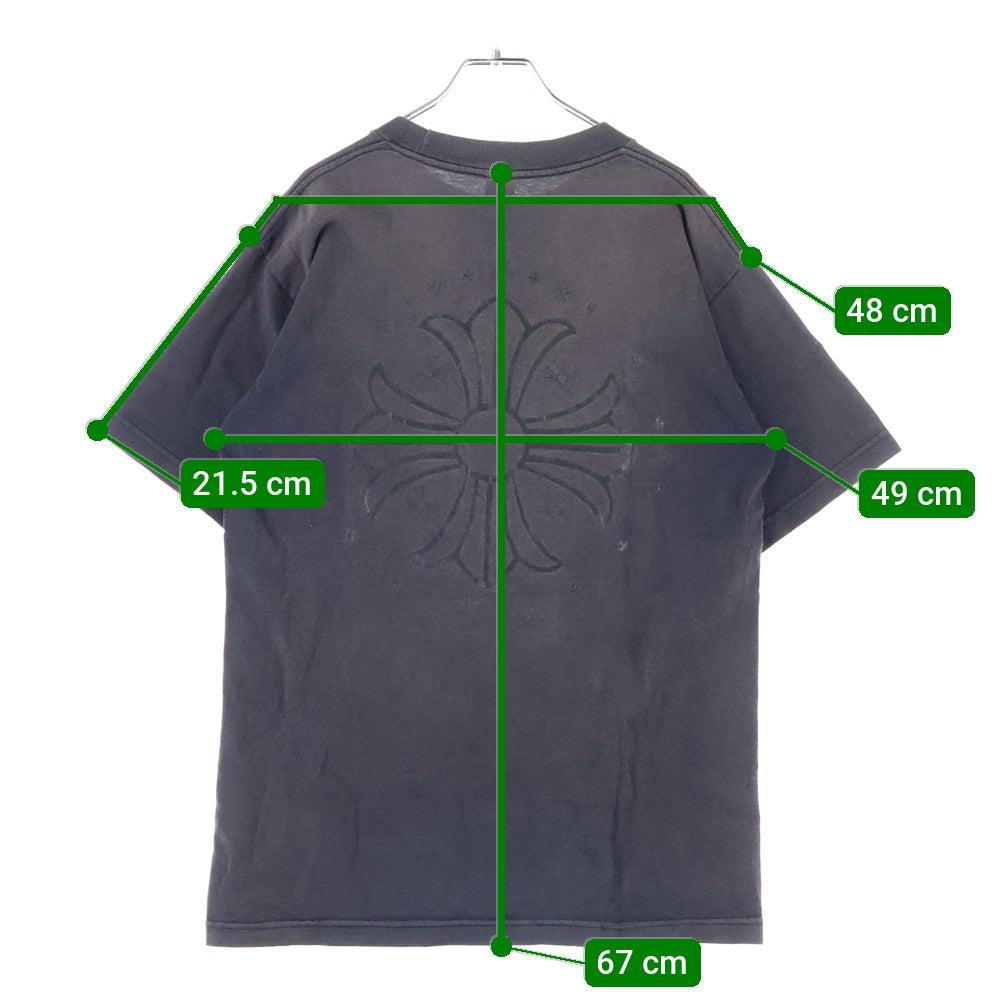 CHROME HEARTS(クロムハーツ) OLD CHプラス 両面プリント半袖Tシャツ カットソー ブラック