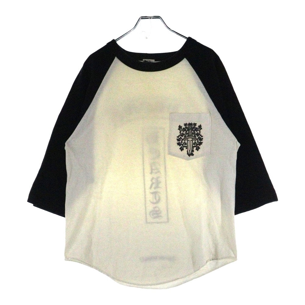 CHROME HEARTS ダガー プリント ラグラン カットソー CHROME HEARTS/クロムハーツ OLD DAGGER LOGO ダガープリント