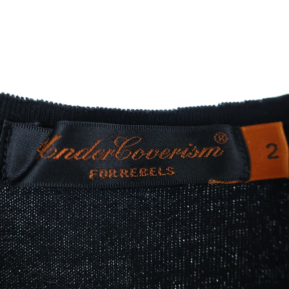 UNDERCOVER(アンダーカバー) Archive NO ANGELS グラフィックプリント インサイドアウト 半袖Tシャツ ブラック