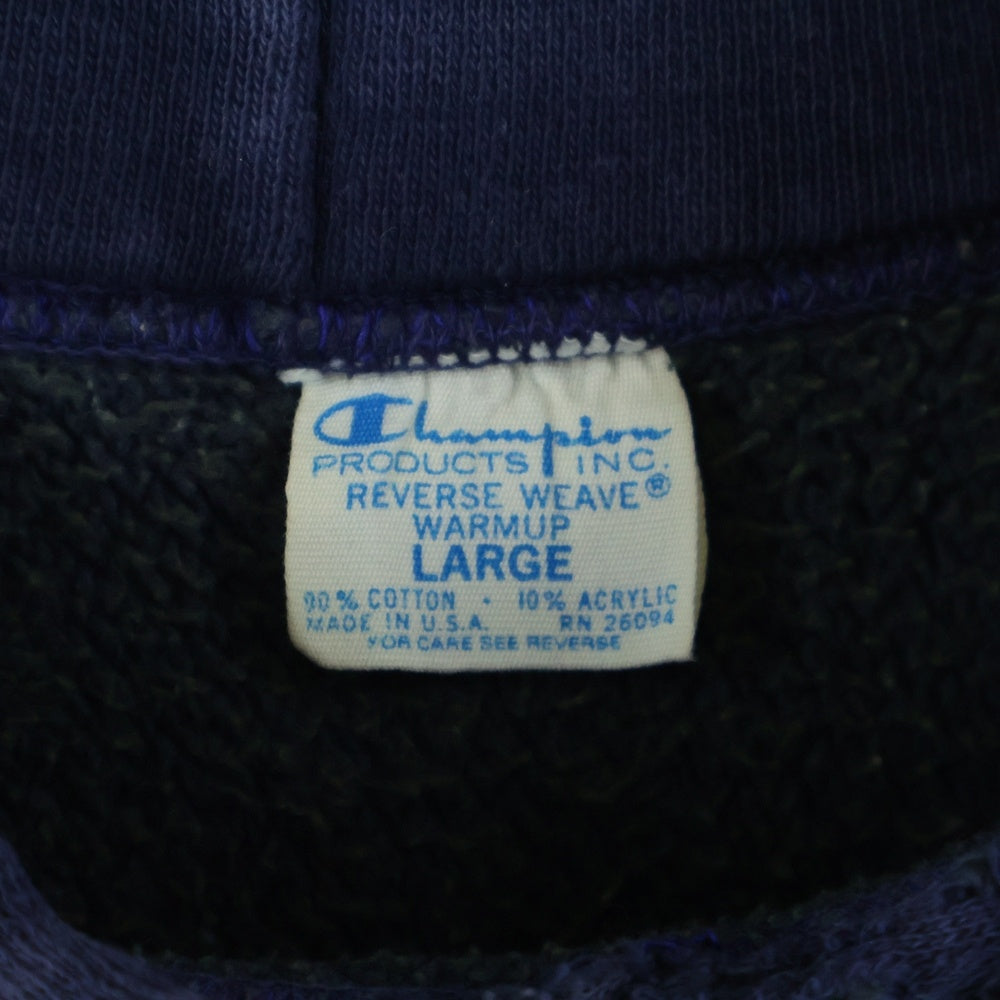 CHAMPION(チャンピオン) 70s Reverse Weave USA製 青単色タグ リバースウィーブ スウェットパーカー ネイビー
