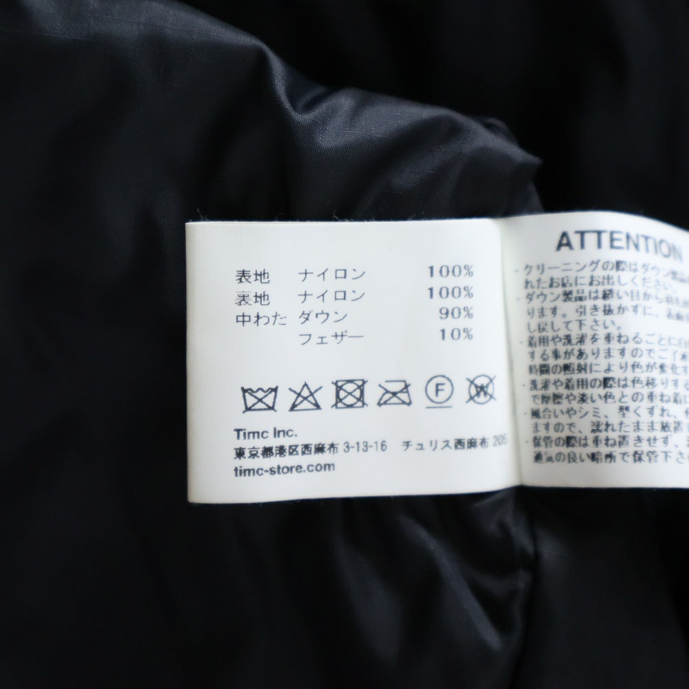 TOKYO INDIANS MC(トーキョー インディアンズ) ロゴ刺繍 ナイロン ダウンベスト アウター ブラック