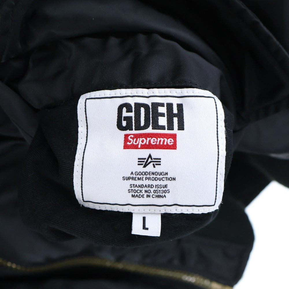 SUPREME(シュプリーム) 25SS × GOODENOUGH Reversible MA-1 グッドイナフ ワッペン付きリバーシブルブルゾン アウター ピンバッチ付き ブラック