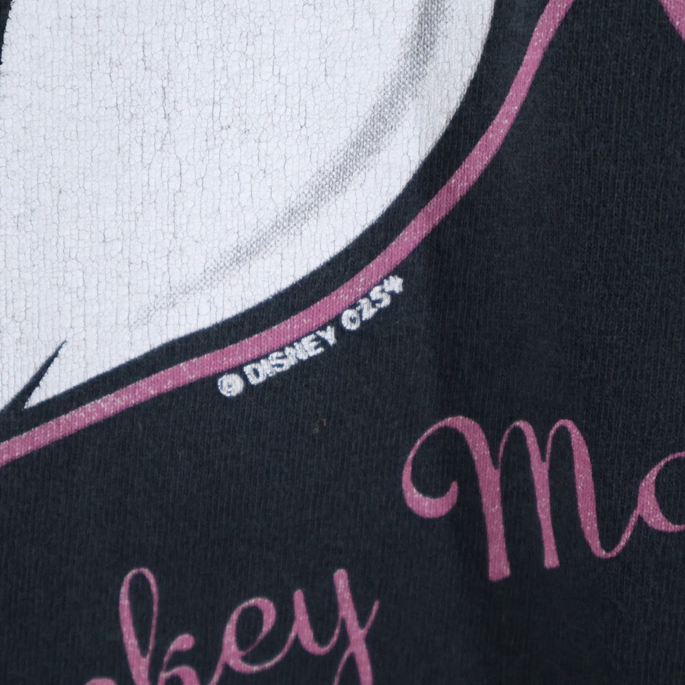 VINTAGE(ヴィンテージ) 90s Disney Mickey Mouse ディズニー ミッキーマウス ビッグフェイスプリント 半袖Tシャツ カットソー ブラック