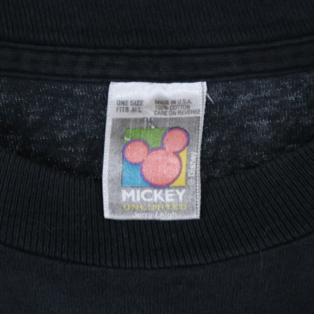 VINTAGE(ヴィンテージ) 90s Disney Mickey Mouse ディズニー ミッキーマウス ビッグフェイスプリント 半袖Tシャツ カットソー ブラック
