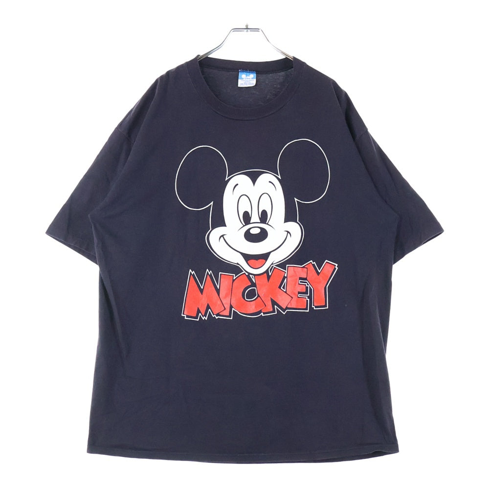 VINTAGE(ヴィンテージ) 90s Disney Mickey Mouse ディズニー ミッキーマウス ビッグフェイスプリント 半袖Tシャツ カットソー ブラック