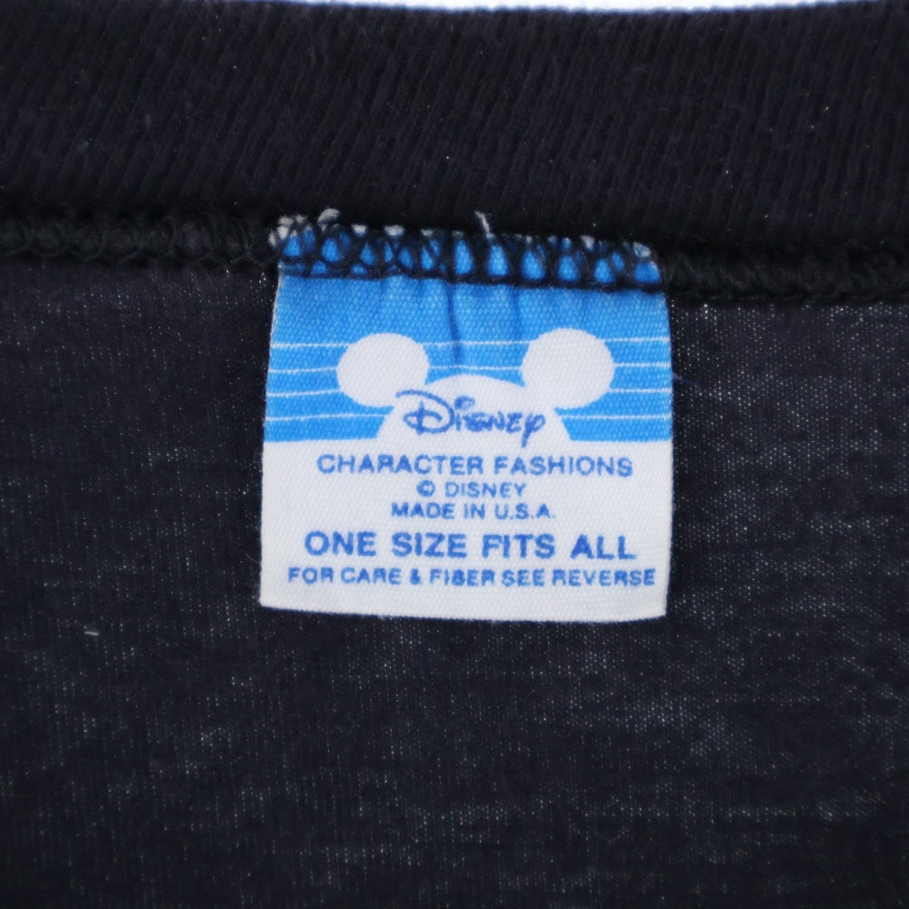 VINTAGE(ヴィンテージ) 90s Disney Mickey Mouse ディズニー ミッキーマウス ビッグフェイスプリント 半袖Tシャツ カットソー ブラック
