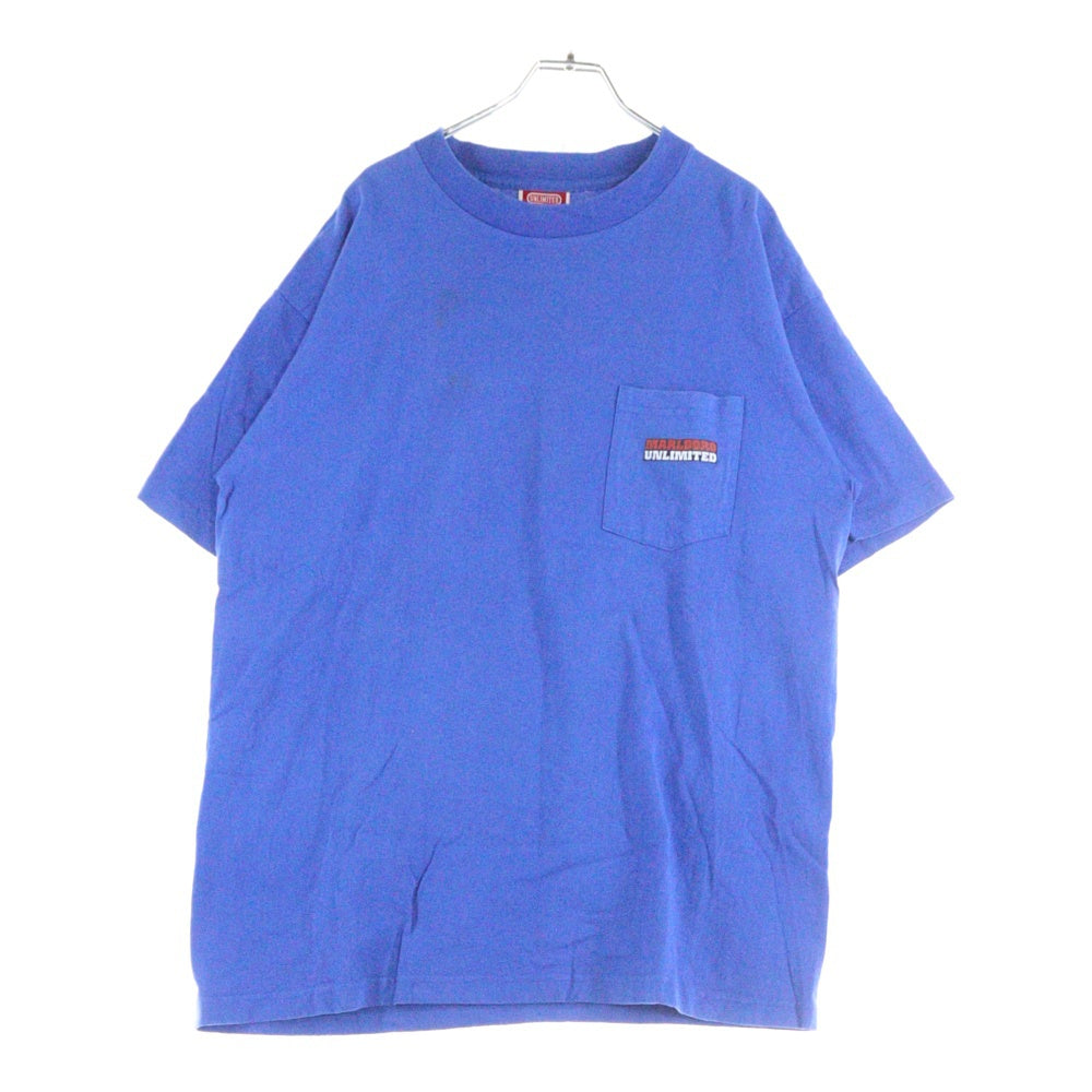 VINTAGE(ヴィンテージ) 90s Marlboro UNLIMITED COYOTE POCKET TEE マルボロ コヨーテ ポケット Tシャツ 半袖カットソー ブルー