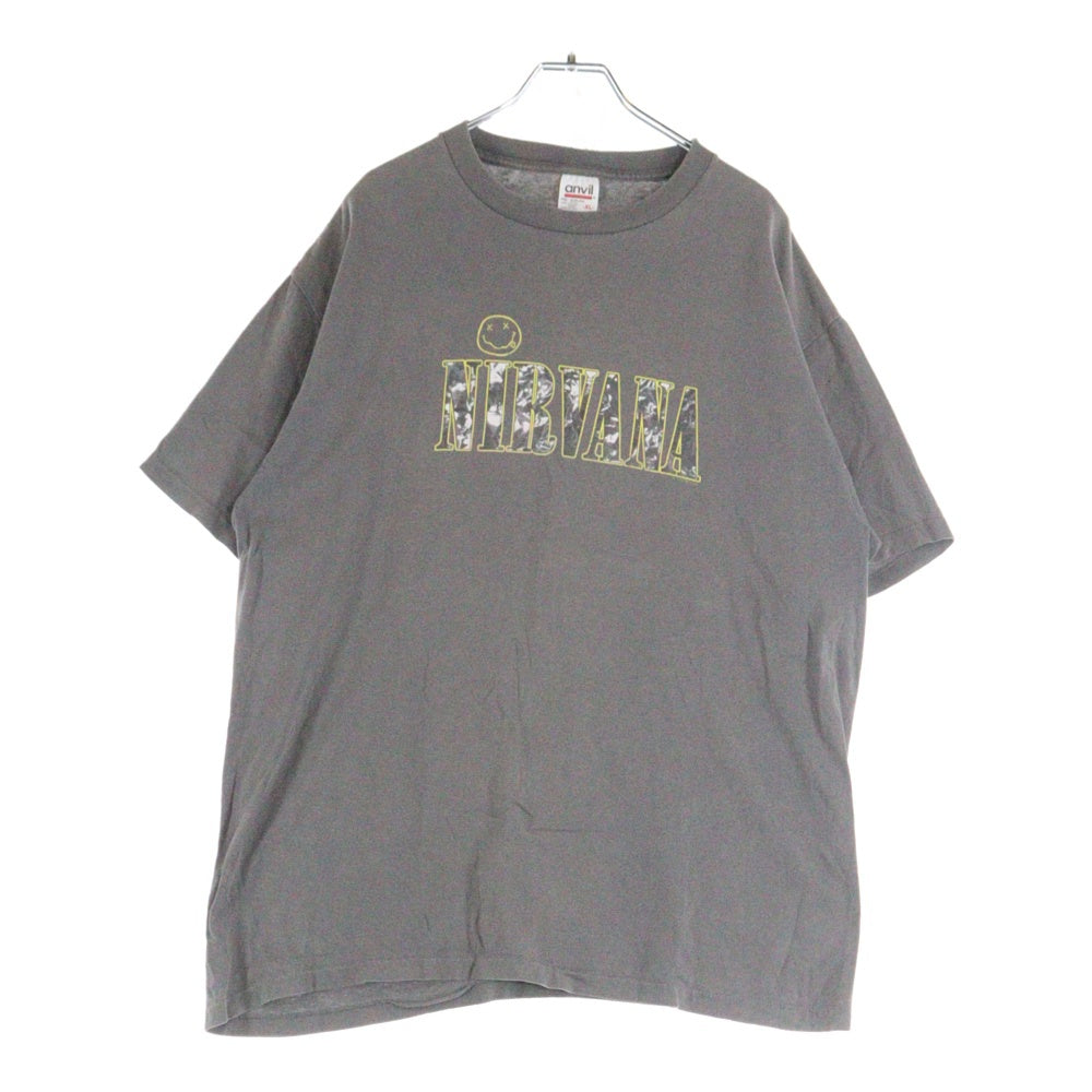 VINTAGE(ヴィンテージ) 90s NIRVANA smile ニルヴァーナ 半袖Tシャツ カットソー グレー