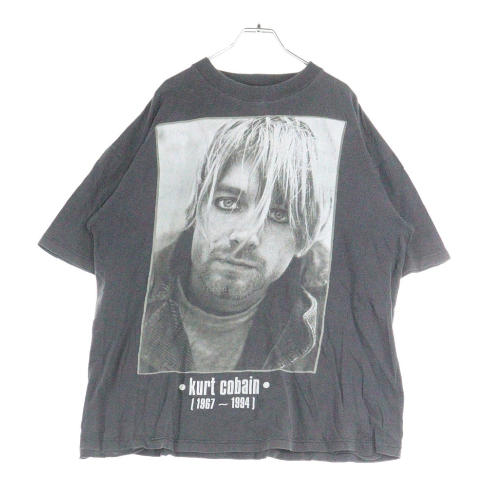VINTAGE(ヴィンテージ) 90s NIRVANA KURT COBAIN MEMORIAL TEE ニルヴァーナ 追悼 半袖Tシャツ カットソー ブラック