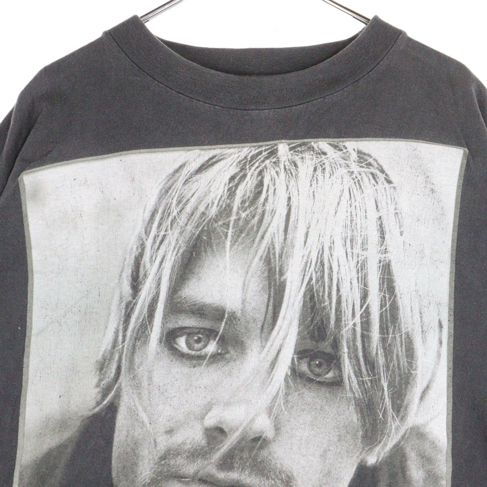 VINTAGE(ヴィンテージ) 90s NIRVANA KURT COBAIN MEMORIAL TEE ニルヴァーナ 追悼 半袖Tシャツ カットソー ブラック