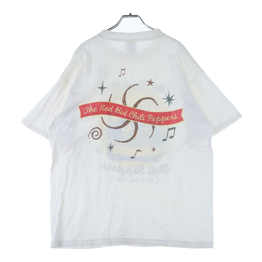 VINTAGE(ヴィンテージ) 90s RED HOT CHILI PEPPERS WORLD TOUR 1996 ONE HOT MINUTE レッドホットチリペッパーズ ツアープリント お風呂 半袖Tシャツ カットソー ホワイト