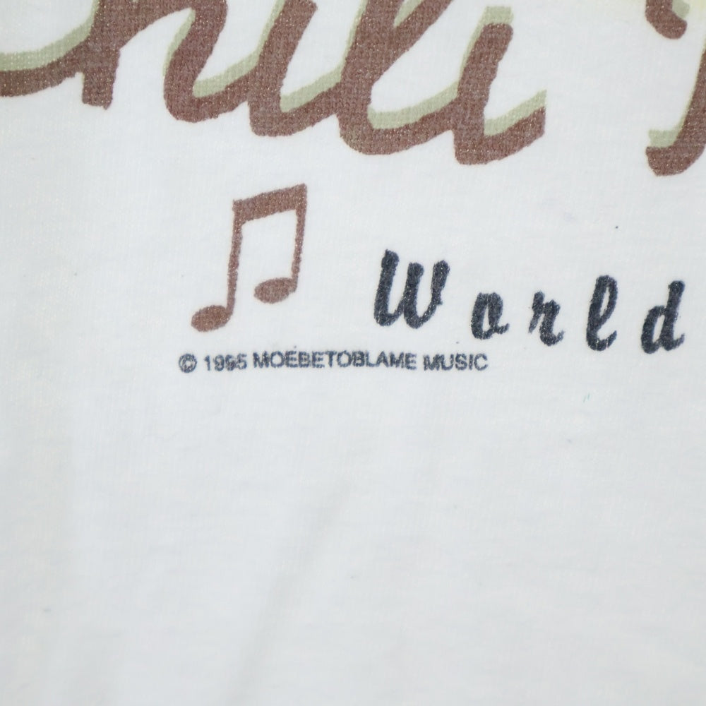 VINTAGE(ヴィンテージ) 90s RED HOT CHILI PEPPERS WORLD TOUR 1996 ONE HOT MINUTE レッドホットチリペッパーズ ツアープリント お風呂 半袖Tシャツ カットソー ホワイト
