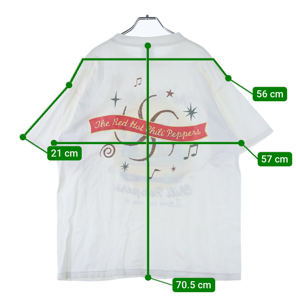 VINTAGE(ヴィンテージ) 90s RED HOT CHILI PEPPERS WORLD TOUR 1996 ONE HOT MINUTE レッドホットチリペッパーズ ツアープリント お風呂 半袖Tシャツ カットソー ホワイト