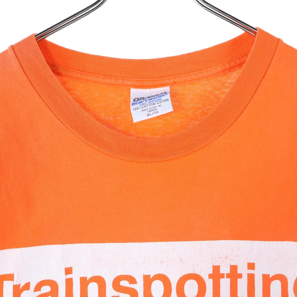 VINTAGE(ヴィンテージ) 90s Trainspotting Box Logo Movie Promo Tee トレインスポッティング 半袖Tシャツ カットソー オレンジ